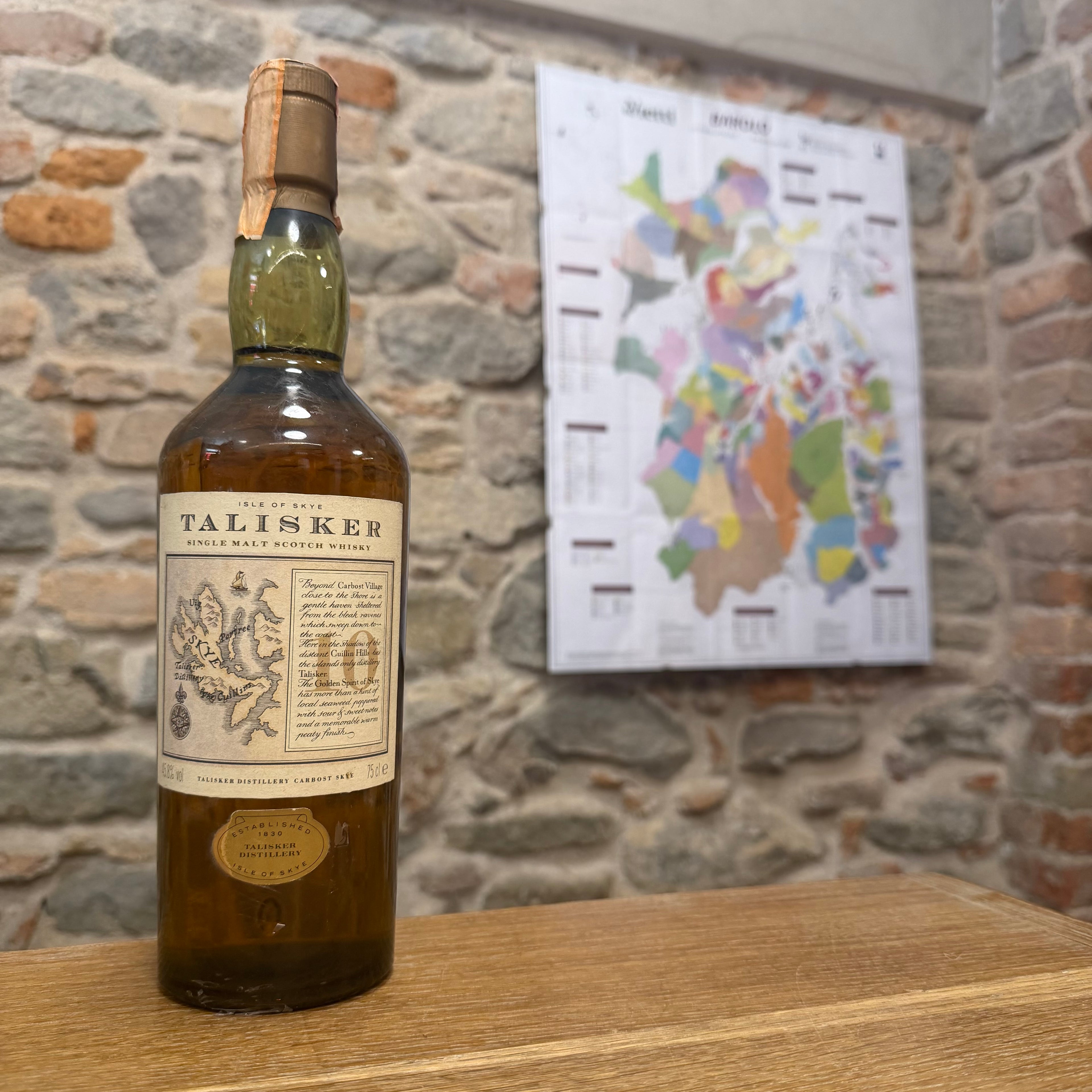 Talisker 10 Years Old Map Label