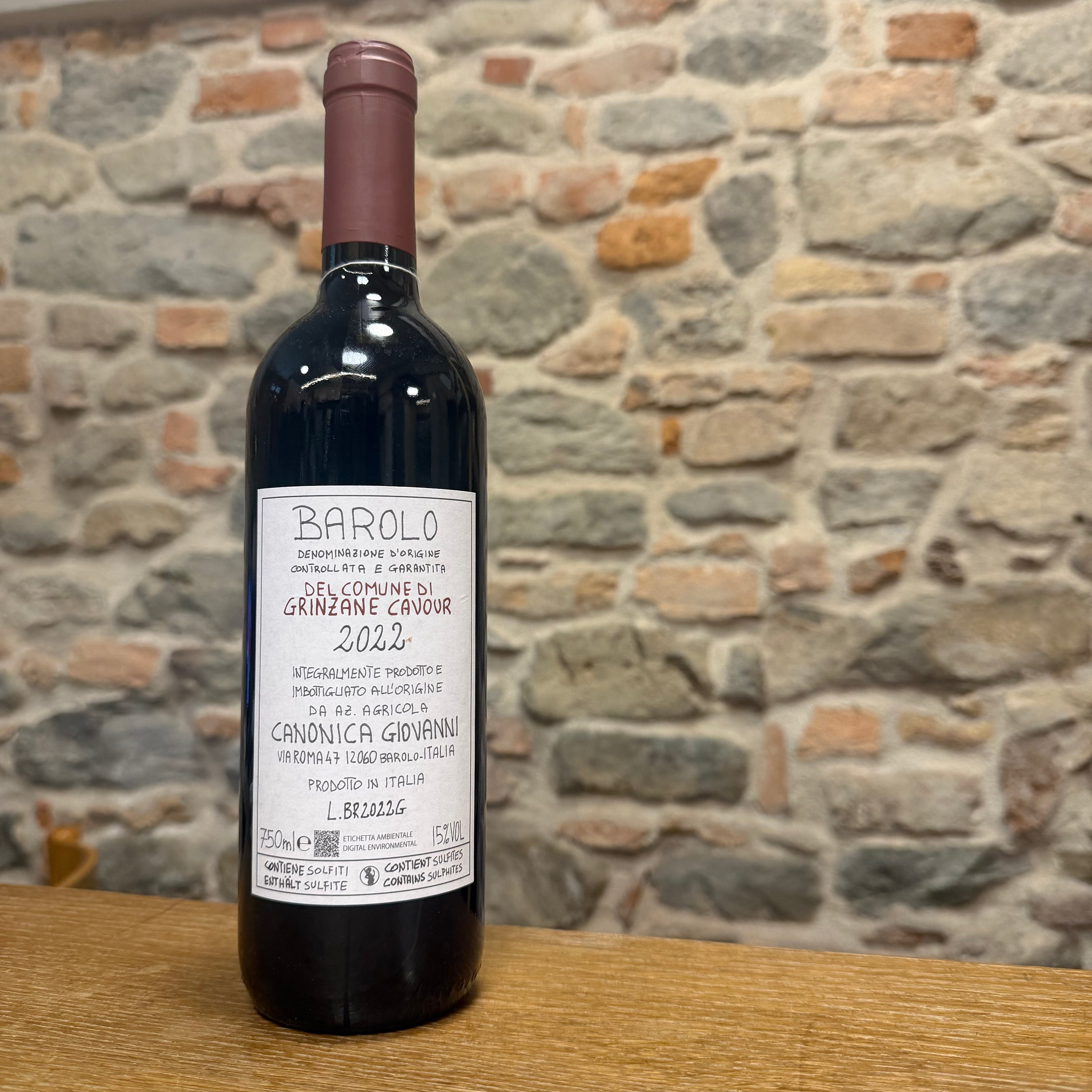 Giovanni Canonica Barolo del Comune di Grinzane Cavour 2022